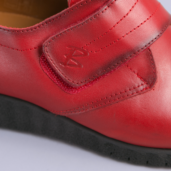 Δερμάτινα παπούτσια  Latina κόκκινα, 4 - Kalapod.gr